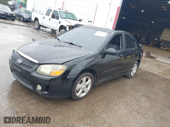 2009 Kia Spectra EX with VIN KNAFE221X95026115, listed as a IAAI auction lot 41967784 with 177,695 mi miles. Bid and sale history available at carsss.com. Image 17.