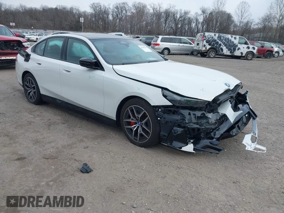 2024 BMW i5 M60 with VIN WBY43FK07RCP53740, listed as a IAAI auction lot 41639714 with 1,819 mi miles and . Bid and sale history available at DreamBid. Image 1.