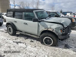 2022 Ford Bronco with VIN 1FMEE5DP9NLB17931, listed as a Copart auction lot 44566225 with 43,739 mi miles and Salvage Title. Bid and sale history available at carsss.com. Image 4.