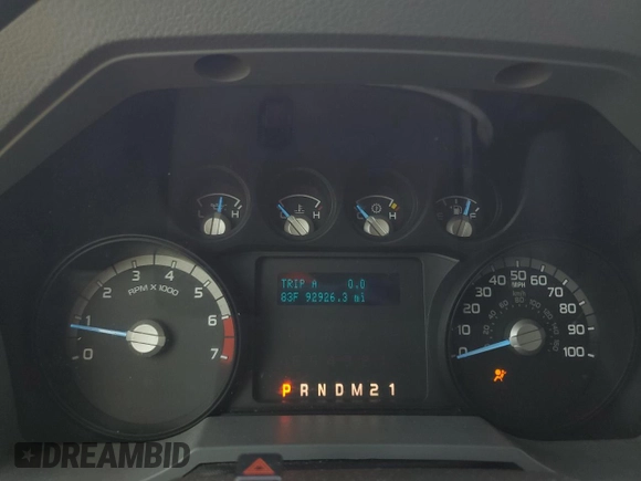 2015 Ford F-250 Lariat with VIN 1FT7W2B68FEA83036, listed as a Copart auction lot 55028095 with 92,926 mi miles and Salvage title. Bid and sale history available at DreamBid. Image 9.