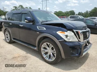 2018 Nissan Armada SL z VIN JN8AY2ND8J9050540, wystawiony jako Copart lot #59583535 z przebiegiem 138 304 mil mil oraz Szkoda całkowita • Salvage title. Historia ofert i sprzedaży dostępna na DreamBid. Obrazek 4.