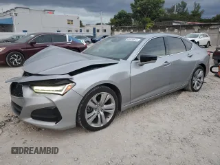 2022 Acura TLX Technology with VIN 19UUB5F48NA005341, listed as a Copart auction lot 88958615 with 27,368 mi miles and Non repairable. Bid and sale history available at DreamBid. Image 1.