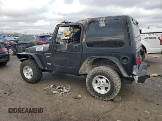 2002 Jeep Wrangler Sport with VIN 1J4FA49S22P751916, listed as a Copart auction lot 43386935 with 0 mi miles and Non Repairable. Bid and sale history available at carsss.com. Image 2.