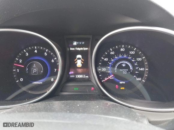 2013 Hyundai Santa Fe Sport with VIN 5XYZUDLB8DG078350, listed as a IAAI auction lot 41888307 with 130,811 mi miles. Bid and sale history available at carsss.com. Image 7.