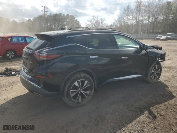 2019 Nissan Murano SV with VIN 5N1AZ2MJ7KN148267, listed as a Copart auction lot 44539455 with 38,308 mi miles and Salvage Title. Bid and sale history available at carsss.com. Image 3.