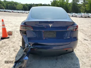 2024 Tesla Model Y Long Range with VIN 7SAYGAEE6RF202481, listed as a Copart auction lot 59208165 with 15,346 mi miles and Salvage title. Bid and sale history available at DreamBid. Image 6.
