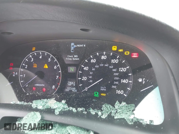 2007 Lexus LS 460 with VIN JTHBL46F075030940, listed as a IAAI auction lot 41962434 with 107,449 mi miles and . Bid and sale history available at DreamBid. Image 7.
