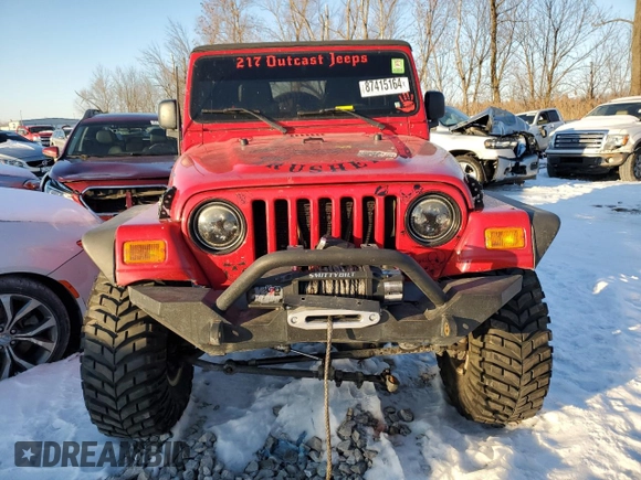 2003 Jeep Wrangler Sport with VIN 1J4FA49S73P301468, listed as a Copart auction lot 87415164 with 127,985 mi miles and Salvage Title. Bid and sale history available at carsss.com. Image 5.