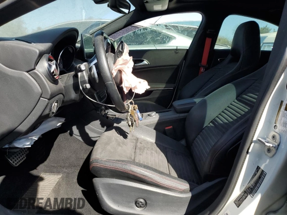 2015 Mercedes-Benz CLA 250 with VIN WDDSJ4EB4FN165302, listed as a Copart auction lot 41458985 with 78,956 mi miles and Salvage Title. Bid and sale history available at DreamBid. Image 7.