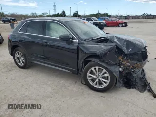 2021 Audi Q3 S line Premium Plus with VIN WA1EECF3XM1026707, listed as a Copart auction lot 46916875 with 0 mi miles and Salvage Title. Bid and sale history available at carsss.com. Image 4.
