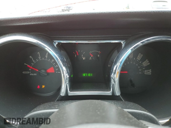 2007 Ford Mustang Deluxe with VIN 1ZVFT84N975273244, listed as a Copart auction lot 47892565 with 187,131 mi miles and Salvage title. Bid and sale history available at DreamBid. Image 9.