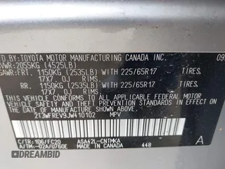 2018 Toyota RAV4 XLE with VIN 2T3WFREV9JW410102, listed as a IAAI auction lot 41929892 with 75,422 mi miles and . Bid and sale history available at carsss.com. Image 9.