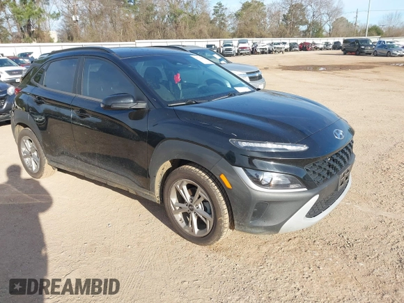 2023 Hyundai Kona SEL with VIN KM8K62AB0PU938484, listed as a IAAI auction lot 41722445 with 52,058 mi miles and . Bid and sale history available at DreamBid. Image 1.
