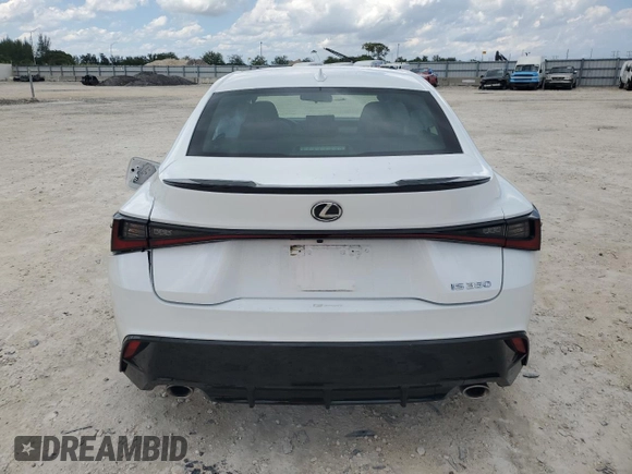2024 Lexus IS 350 F Sport with VIN JTHBZ1B29R5077757, listed as a Copart auction lot 56960195 with 13,003 mi miles and Salvage title. Bid and sale history available at DreamBid. Image 6.