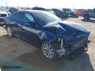 2018 Kia Optima S with VIN 5XXGT4L34JG194647, listed as a IAAI auction lot 41644732 with 122,107 mi miles. Bid and sale history available at carsss.com. Image 1.