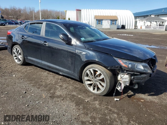 2015 Kia Optima SX Turbo with VIN 5XXGR4A62FG425046, listed as a Copart auction lot 49092995 with 105,526 mi miles and Salvage Title. Bid and sale history available at carsss.com. Image 4.