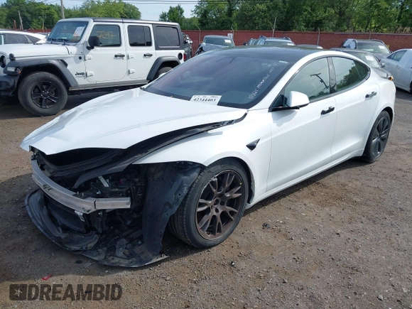 2022 Tesla Model S with VIN 5YJSA1E58NF467644, listed as a IAAI auction lot 42344403 with 52,628 mi miles and . Bid and sale history available at DreamBid. Image 6.