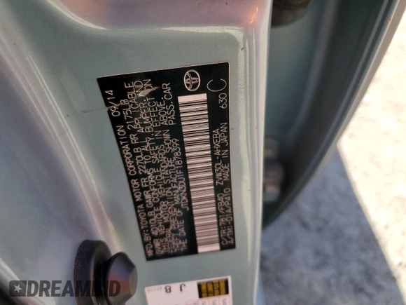 2015 Toyota Prius Four with VIN JTDKN3DU1F1878399, listed as a Copart auction lot 46584745 with 200,291 mi miles and Salvage Title. Bid and sale history available at DreamBid. Image 14.