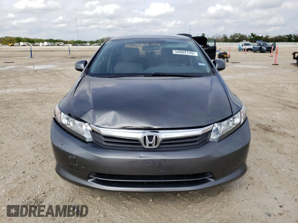2012 Honda Civic LX с VIN 2HGFB2F54CH595617, выставлен на аукционе Copart как лот 50902745 с пробегом 209 347 миль миль и Списание • Salvage title. История ставок и продаж доступна на DreamBid. Изображение 5.