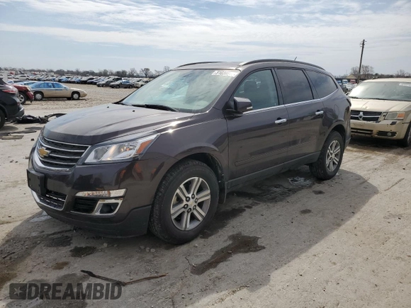 2015 Chevrolet Traverse LT with VIN 1GNKVGKDXFJ365993, listed as a Copart auction lot 51039925 with 172,386 mi miles and Salvage Title. Bid and sale history available at DreamBid. Image 1.