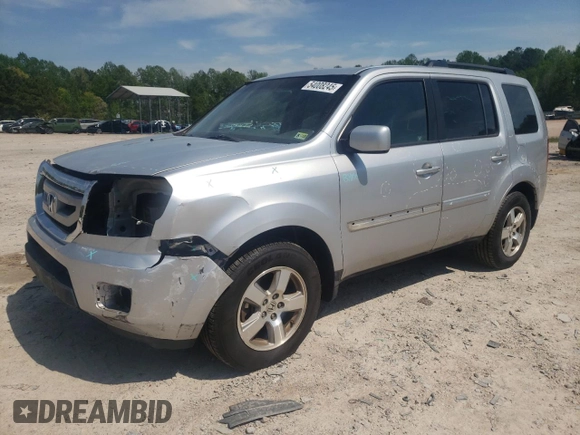 2011 Honda Pilot EX-L with VIN 5FNYF4H57BB050486, listed as a Copart auction lot 54008245 with 62,793 mi miles and Salvage Title. Bid and sale history available at DreamBid. Image 1.