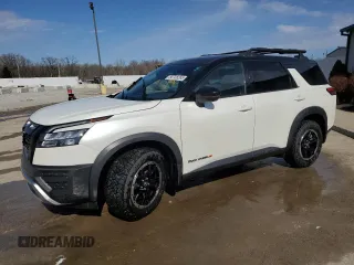 2024 Nissan Pathfinder Rock Creek z VIN 5N1DR3BD9RC224898, wystawiony jako Copart lot #50728265 z przebiegiem 13 765 mil mil oraz Szkoda całkowita • Salvage title. Historia ofert i sprzedaży dostępna na DreamBid. Obrazek 1.