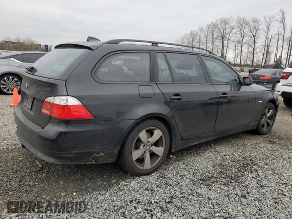 2006 BMW 5 Series 530xi with VIN WBANN73556B799078, listed as a Copart auction lot 42966615 with 252,589 mi miles and Salvage Title. Bid and sale history available at carsss.com. Image 3.