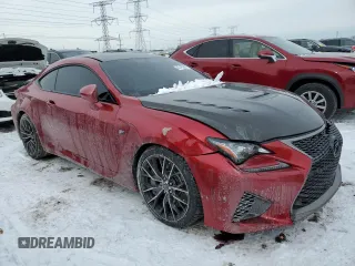 2015 Lexus RC F with VIN JTHHP5BC0F5002408, listed as a Copart auction lot 45125525 with 75,601 mi miles and Salvage Title. Bid and sale history available at carsss.com. Image 4.