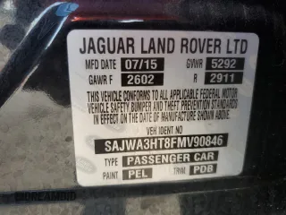 2015 Jaguar XJ with VIN SAJWA3HT8FMV90846, listed as a Copart auction lot 67423804 with 144,516 mi miles and Clean Title. Bid and sale history available at DreamBid. Image 12.