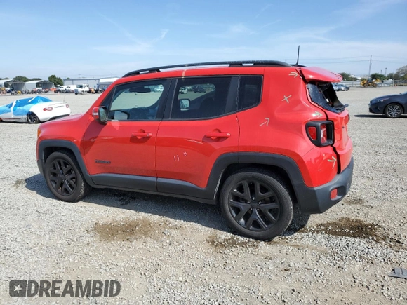 2018 Jeep Renegade Latitude with VIN ZACCJABB4JPJ46537, listed as a Copart auction lot 53843355 with 69,536 mi miles and Salvage title. Bid and sale history available at DreamBid. Image 2.