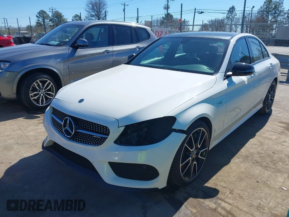 2018 Mercedes-Benz C 43 AMG with VIN 55SWF6EB4JU238408, listed as a IAAI auction lot 41630851 with 116,235 mi miles and . Bid and sale history available at carsss.com. Image 20.