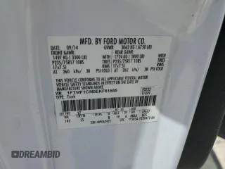 2014 Ford F-150 XL with VIN 1FTMF1CM0EKF61685, listed as a Copart auction lot 54798055 with 210,709 mi miles and Clean Title. Bid and sale history available at carsss.com. Image 12.