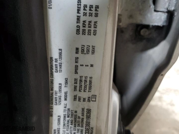 2008 Chevrolet Colorado LT w/1LT with VIN 1GCDT33E388190360, listed as a Copart auction lot 48430554 with 105,726 mi miles and Salvage Title. Bid and sale history available at carsss.com. Image 12.