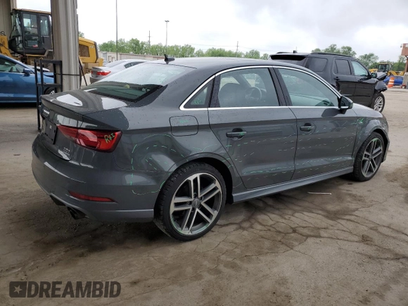 2018 Audi A3 Sedan Premium Plus with VIN WAUJ8GFF9J1025876, listed as a Copart auction lot 54674044 with 97,547 mi miles and Salvage Title. Bid and sale history available at carsss.com. Image 3.