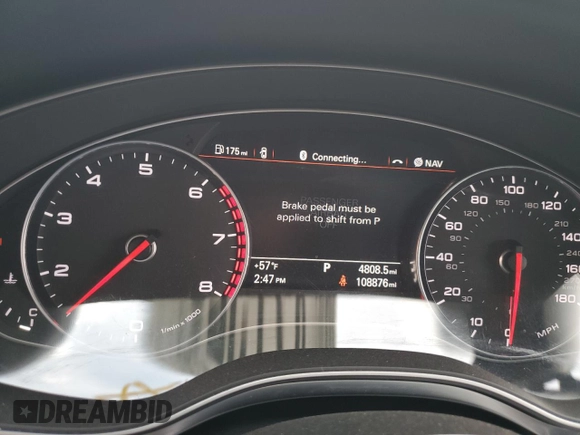 2013 Audi A6 2.0T Premium Plus with VIN WAUDFAFC2DN147594, listed as a Copart auction lot 42752995 with 108,876 mi miles and Salvage Title. Bid and sale history available at carsss.com. Image 9.