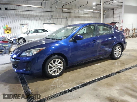 2012 Mazda 3 i Grand Touring with VIN JM1BL1W85C1566561, listed as a Copart auction lot 53726635 with 103,104 mi miles and Salvage Title. Bid and sale history available at carsss.com. Image 1.