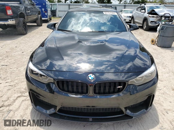 2018 BMW M4 with VIN WBS4Y9C51JAC86230, listed as a Copart auction lot 67757584 with 42,704 mi miles and Salvage Title. Bid and sale history available at carsss.com. Image 5.