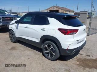 2023 Chevrolet TrailBlazer RS with VIN KL79MTSLXPB114393, listed as a IAAI auction lot 41973409 with 35,316 mi miles and . Bid and sale history available at DreamBid. Image 3.
