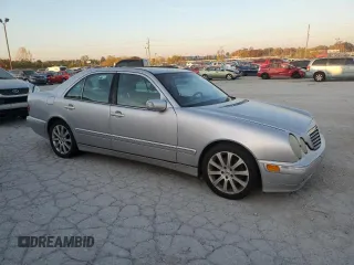 2002 Mercedes-Benz E-Class with VIN WDBJF65J32B498384, listed as a Copart auction lot 77438924 with 0 mi miles and Clean Title. Bid and sale history available at carsss.com. Image 4.
