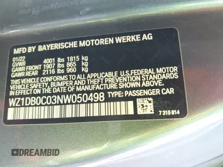 2022 Toyota Supra 3.0 z VIN WZ1DB0C03NW050498, wystawiony jako IAAI lot #41950538 z przebiegiem 42 449 mil mil oraz . Historia ofert i sprzedaży dostępna na DreamBid. Obrazek 9.