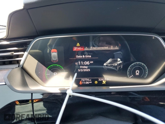 2019 Audi e-tron Prestige with VIN WA1VABGE3KB021636, listed as a Copart auction lot 54735895 with 72,774 mi miles and Salvage Title. Bid and sale history available at DreamBid. Image 9.