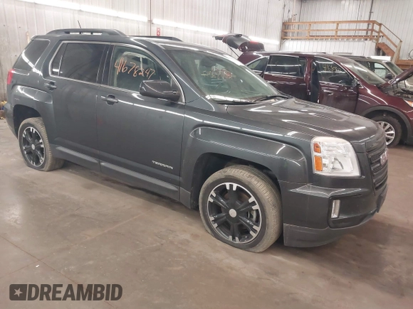 2017 GMC Terrain SLT with VIN 2GKFLUEK9H6124889, listed as a IAAI auction lot 41678247 with 133,493 mi miles. Bid and sale history available at carsss.com. Image 1.