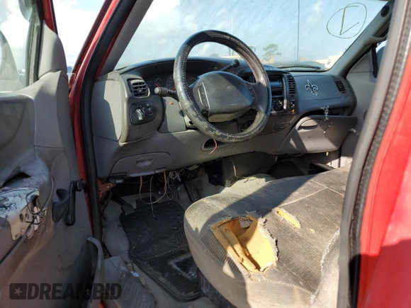 1997 Ford F-150 z VIN 1FTDF1729VNA92605, wystawiony jako Copart lot #47115265 z przebiegiem 178 000 mil mil oraz Szkoda całkowita • Salvage title. Historia ofert i sprzedaży dostępna na DreamBid. Obrazek 8.