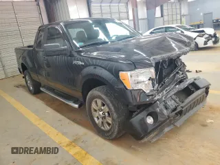 2013 Ford F-150 XL with VIN 1FTFX1EFXDFC70705, listed as a Copart auction lot 63155065 with 123,584 mi miles and Salvage title. Bid and sale history available at DreamBid. Image 4.