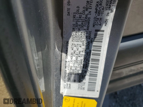 2003 Lexus RX 300 with VIN JTJGF10U430153066, listed as a Copart auction lot 57409455 with 152,343 mi miles and Salvage title. Bid and sale history available at DreamBid. Image 13.