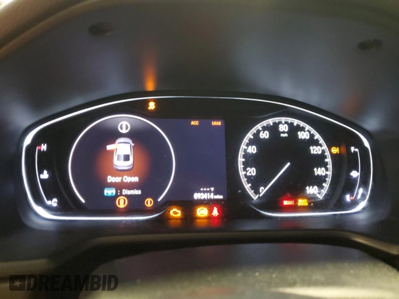 2019 Honda Accord Touring with VIN 1HGCV2F93KA005692, listed as a Copart auction lot 55985265 with 93,414 mi miles and Salvage title. Bid and sale history available at DreamBid. Image 9.