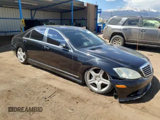 2007 Mercedes-Benz S-Class 5.5L V8 with VIN WDDNG86X37A092168, listed as a Copart auction lot 54159495 with 0 mi miles and Clean Title. Bid and sale history available at carsss.com. Image 4.