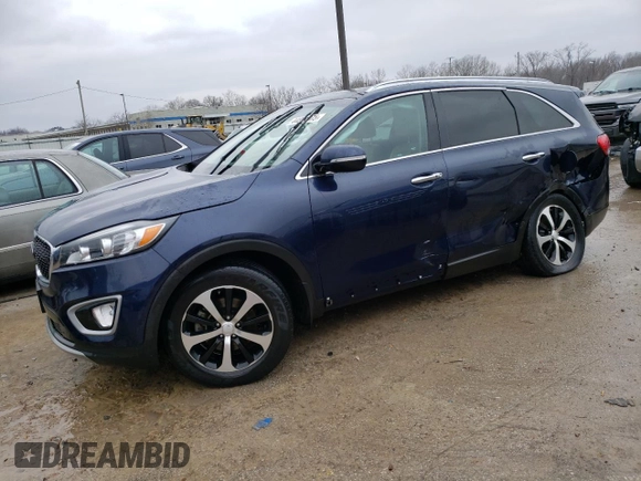 2018 Kia Sorento EX with VIN 5XYPH4A57JG420147, listed as a Copart auction lot 44851075 with 117,185 mi miles and Non repairable. Bid and sale history available at DreamBid. Image 1.