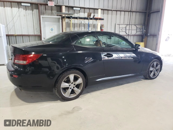 2011 Lexus IS 250 C z VIN JTHFF2C27B2516993, wystawiony jako Copart lot #58321315 z przebiegiem 168 763 mil mil oraz Szkoda całkowita • Salvage title. Historia ofert i sprzedaży dostępna na DreamBid. Obrazek 3.