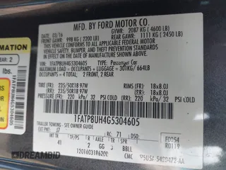 2016 Ford Mustang EcoBoost Premium with VIN 1FATP8UH4G5304605, listed as a IAAI auction lot 42393334 with 184,295 mi miles and . Bid and sale history available at DreamBid. Image 9.